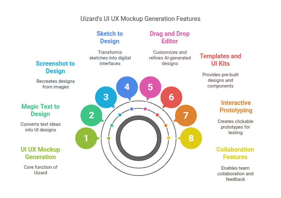 Uizard's UI UX Mockup Generation Features