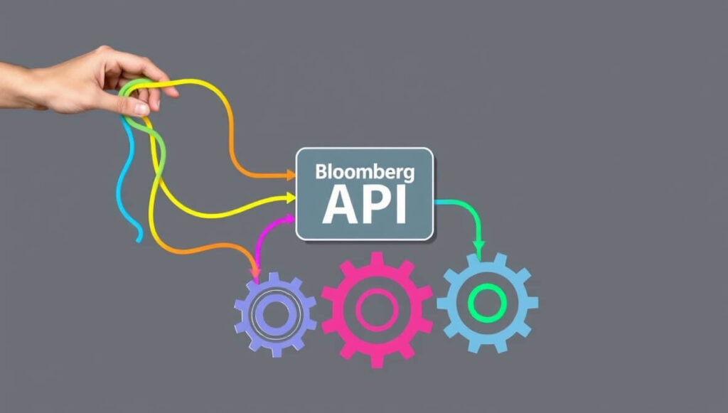 Bloomberg API connects diverse financial data feeds, such as real-time prices and historical information, into internal systems and workflows for streamlined market integration and analysis.