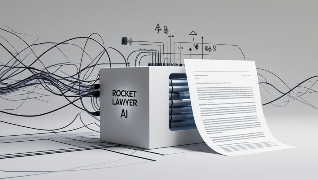 Rocket Lawyer AI tool streamlines complex legal data inputs into finished, structured legal documents.