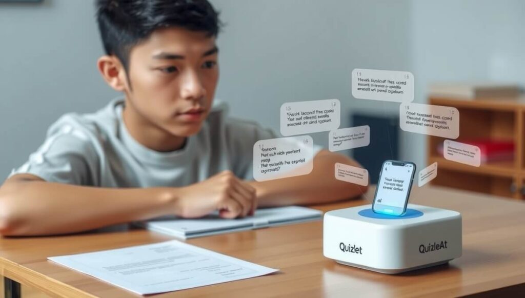 The Quizlet AI tool automates the creation of personalized study materials and facilitates interactive learning, acting as a personal tutor and a quality assurance engine for knowledge testing.