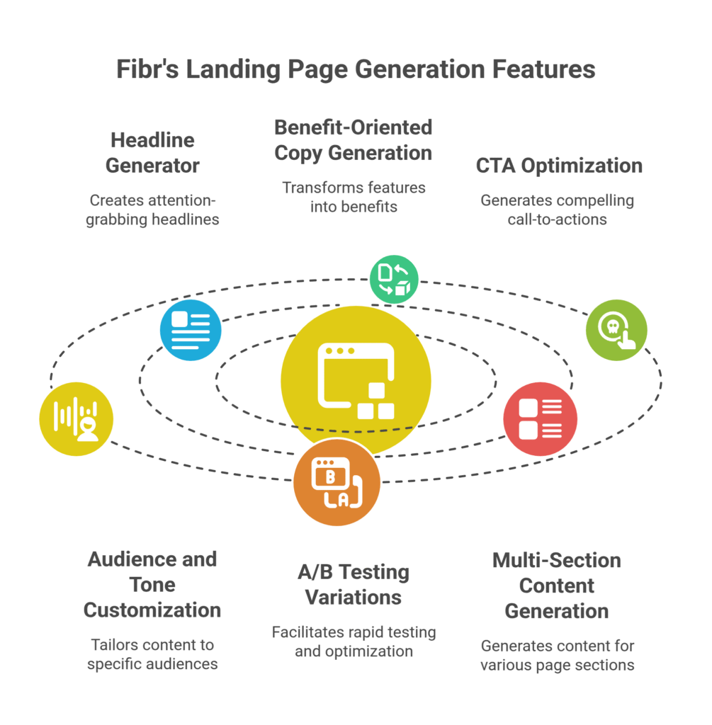 Fibr's Landing Page Generation Features