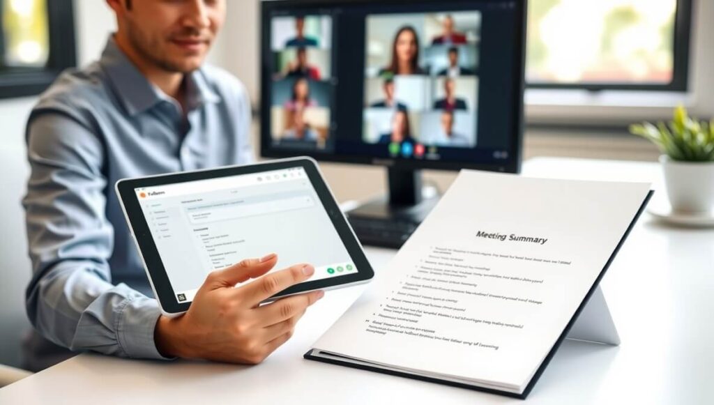 Fathom AI automatically summarizes meeting discussions, action items, and key decisions, turning lengthy conversations into concise, actionable summaries for improved productivity.