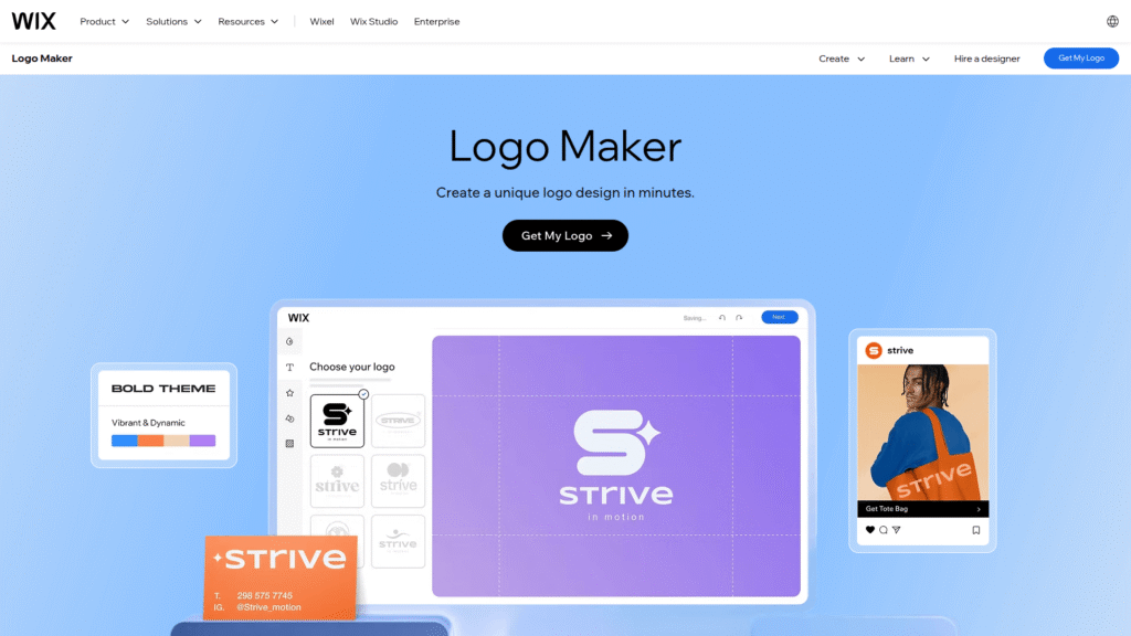 Wix Logo Maker among best ai logo makers