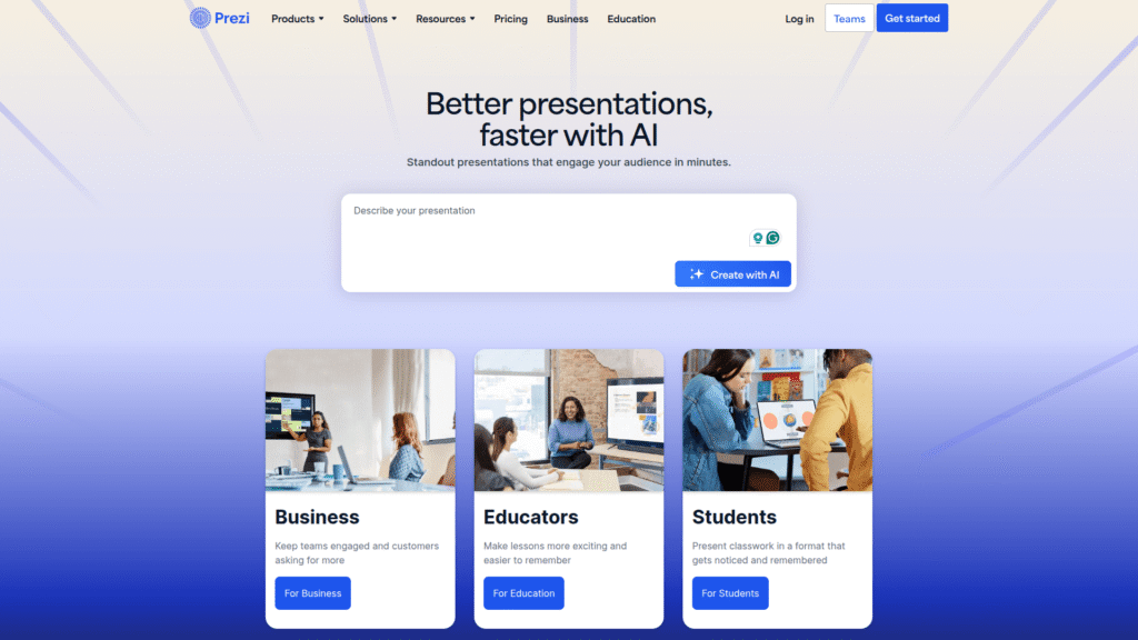 Prezi AI among best ai presentation makers