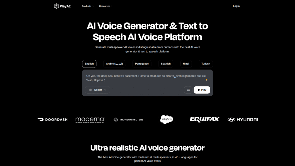 Play.ht among best AI voice generators