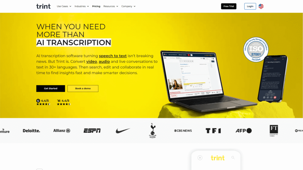 Trint among AI subtitle tools