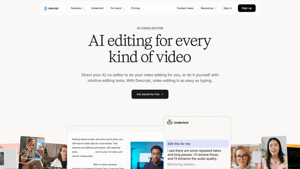 Descript among AI subtitle tools