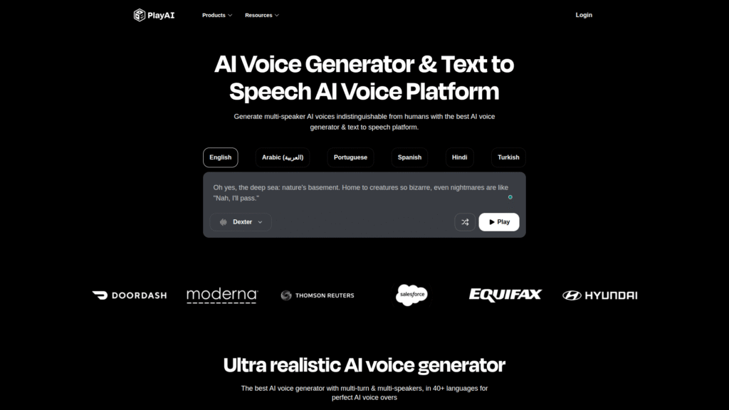 Play.ht among AI voice cloning tools