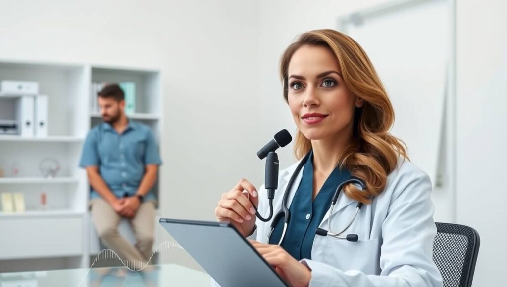 Nuance Dragon Medical is an AI-powered speech recognition tool that allows healthcare professionals to accurately and efficiently dictate medical notes directly into Electronic Health Records, saving time and improving documentation quality.