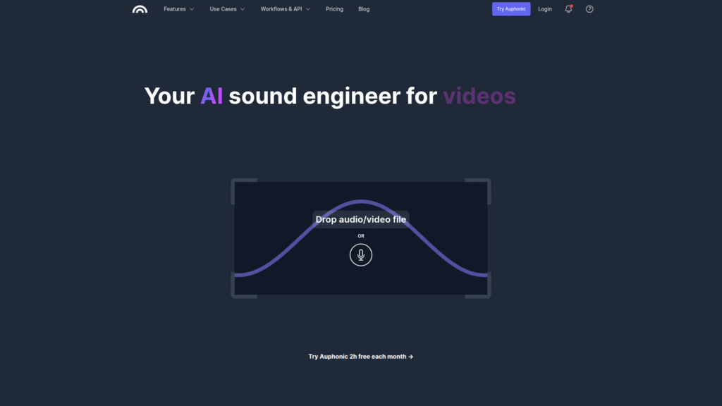 Auphonic among AI podcast editors