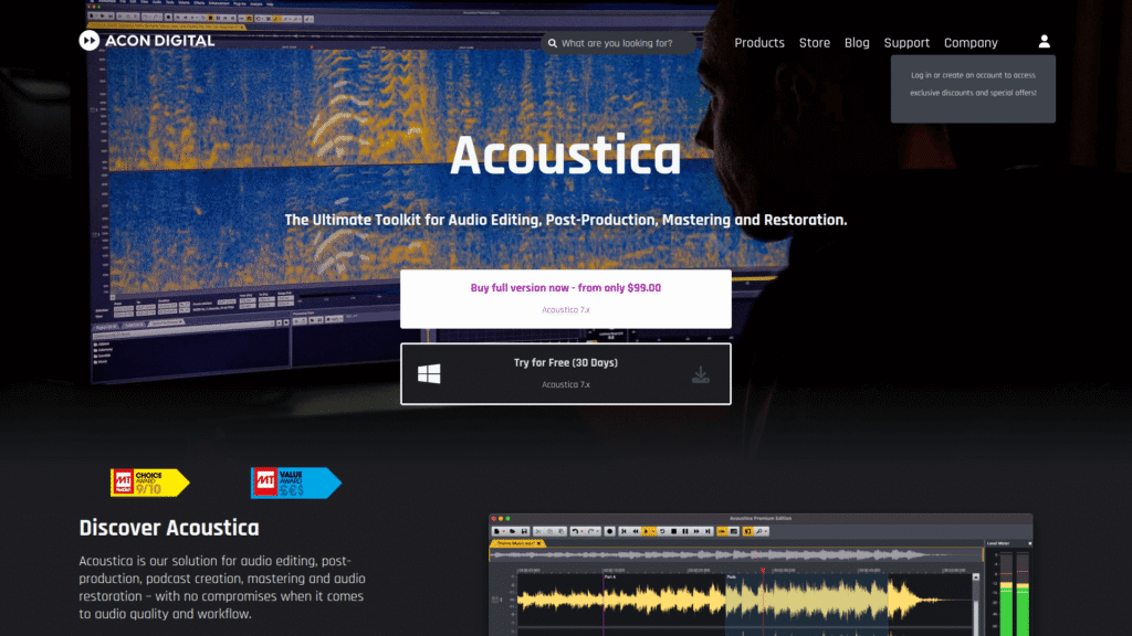 Acoustica among AI audio cleaner