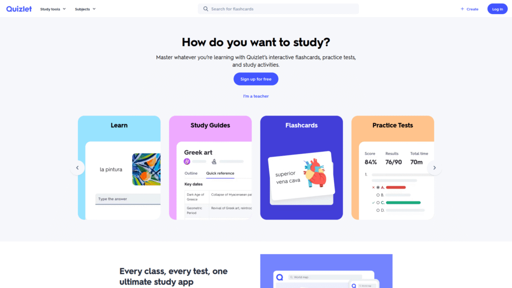 Quizlet among best ai tutors