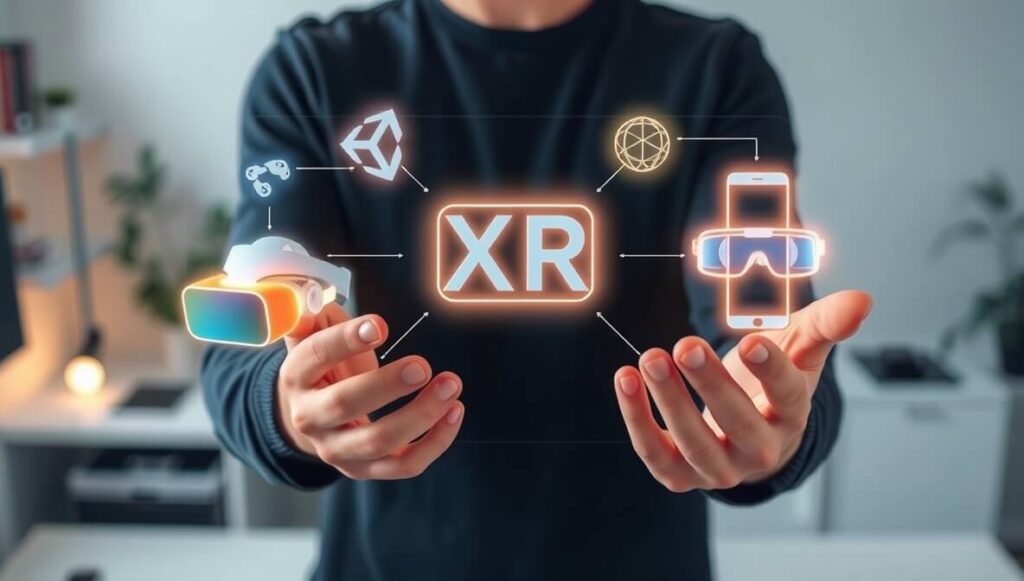 Unity XR streamlines and accelerates the creation and deployment of virtual and augmented reality experiences across multiple devices for gaming and entertainment.