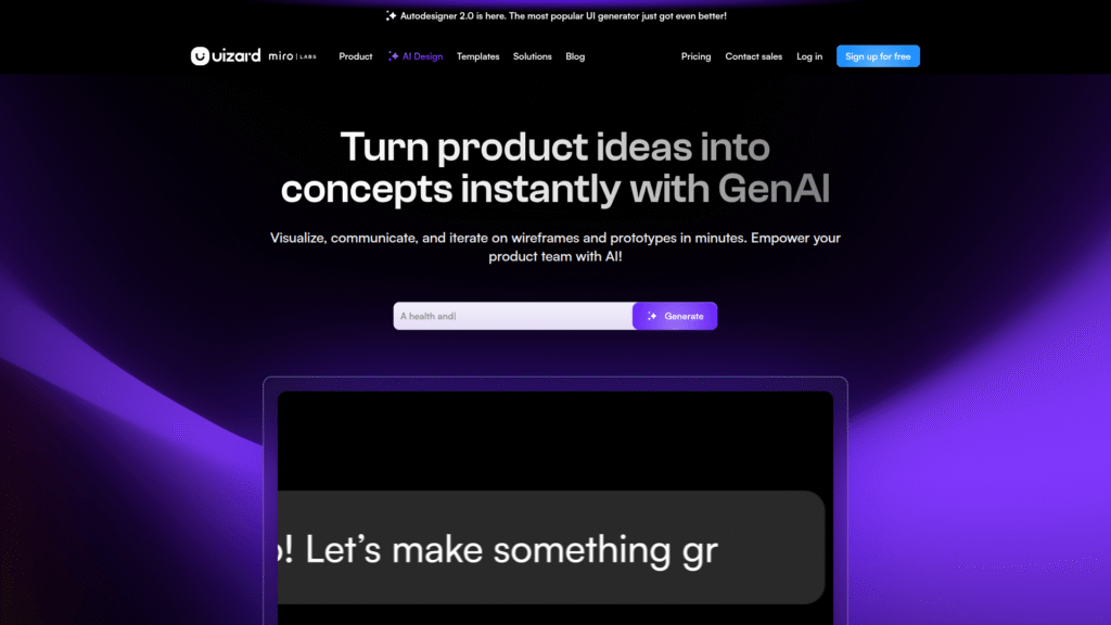 UIzard among AI tools to generate React components