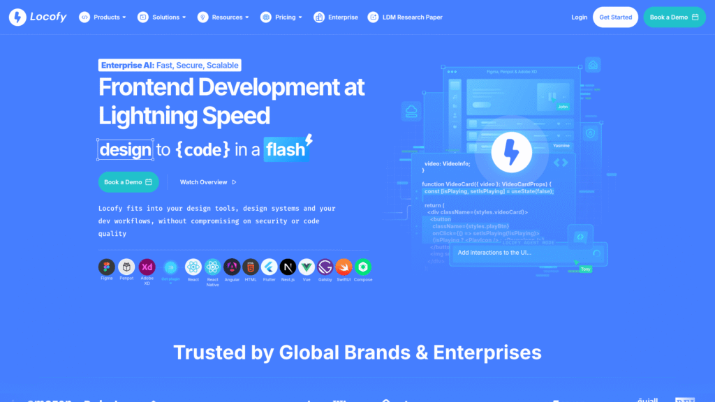 Locofy.ai among AI tools to generate React components