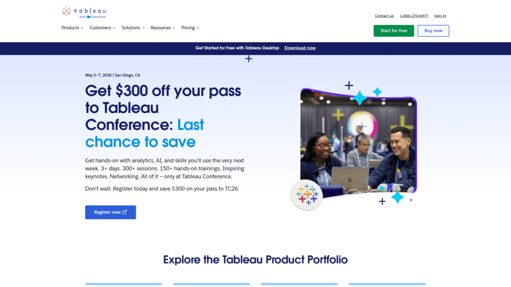 Tableau among AI dashboard builder