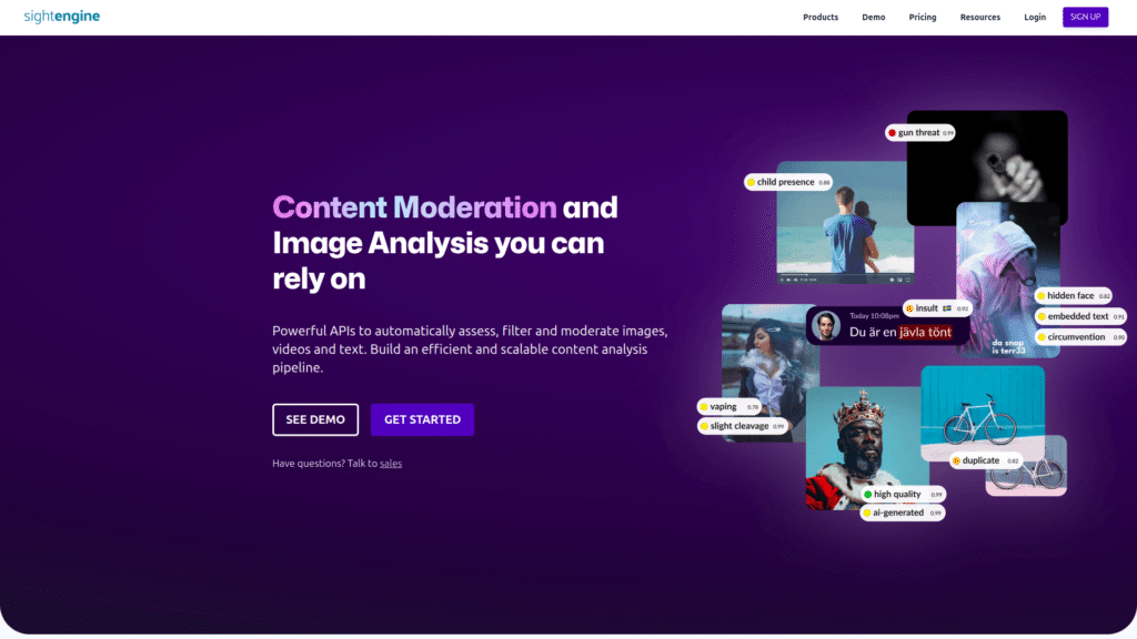 Sightengine among AI content moderation tools