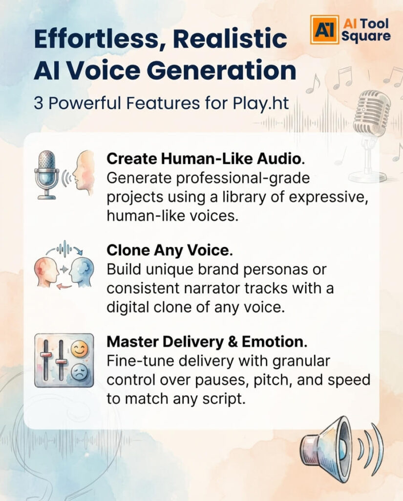Key Features of Play.ht for Voice and Conversational
