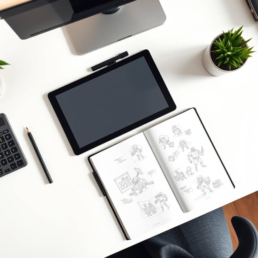 Kling AI tool icon integrated into a professional animation workflow for high-quality assets.