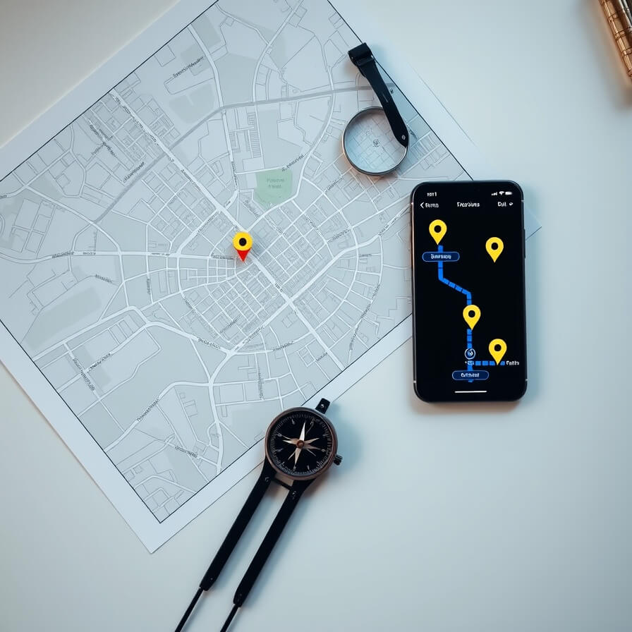 Google Maps software assists in route optimization and travel itinerary logistics for hospitality.
