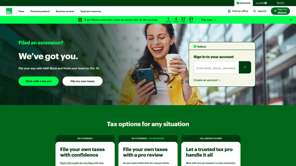 H&R Block Tax Software as an AI tax software