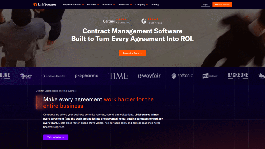 LinkSquares as an AI Contract Review tool